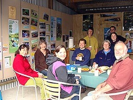 Nursery volunteers enjoying morning tea.