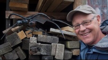 Bug Man Ruud Kleinpaste with beetle. Photo by Chris Duggan