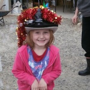 Emma with bubblehat!