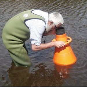 Mark looking for pond life!