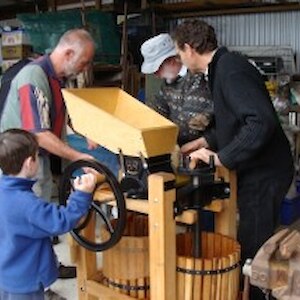 Malcolm McKenzie and his cider press