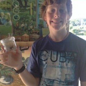 Hayden with his spider!