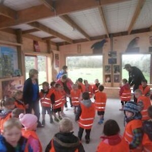 Having a talk in the Education Centre