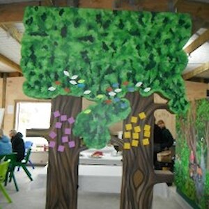 Inside Tree used as a message board