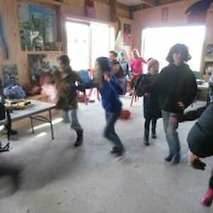 Racing to look outside!