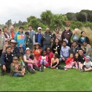 A group photo before the bush walk