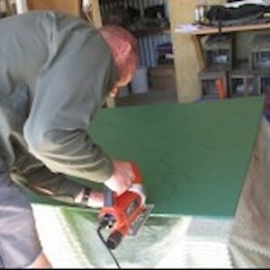 Derek &quot;jigsawing&quot; the jigsaws