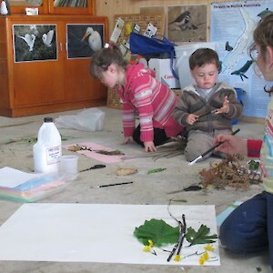 Creating collages from natural materials