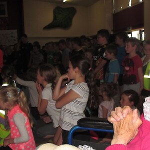 Mum enjoys the waiata