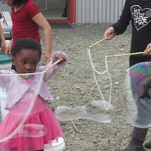 Bubbles are always fun!