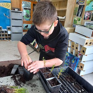 James Hargest student at the Nursery