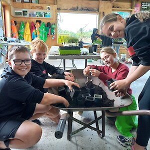 James Hargest students at the Nursery