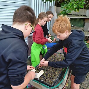 James Hargest students at the Nursery